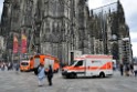 6.8.2016 Internistischer Notfall Kölner Dom Aussichtsplattform
